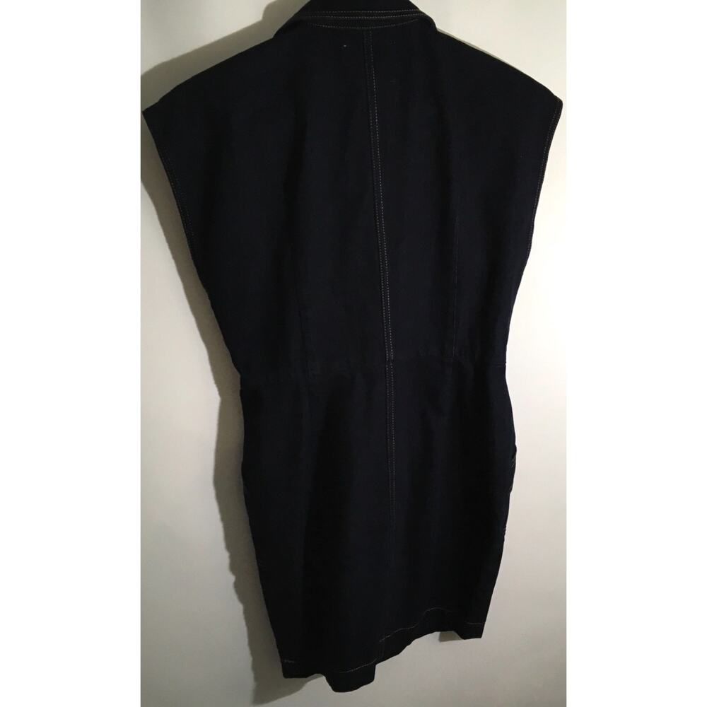 Les Coyotes De Paris Dory Women's Size 36 Dark Denim Button Front Mini Dress - Picture 4 of 6